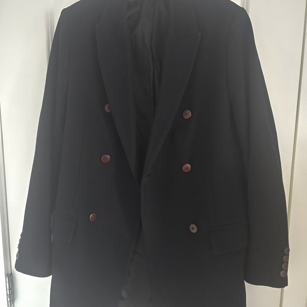 H&M Men's  Coat with Brown Buttons